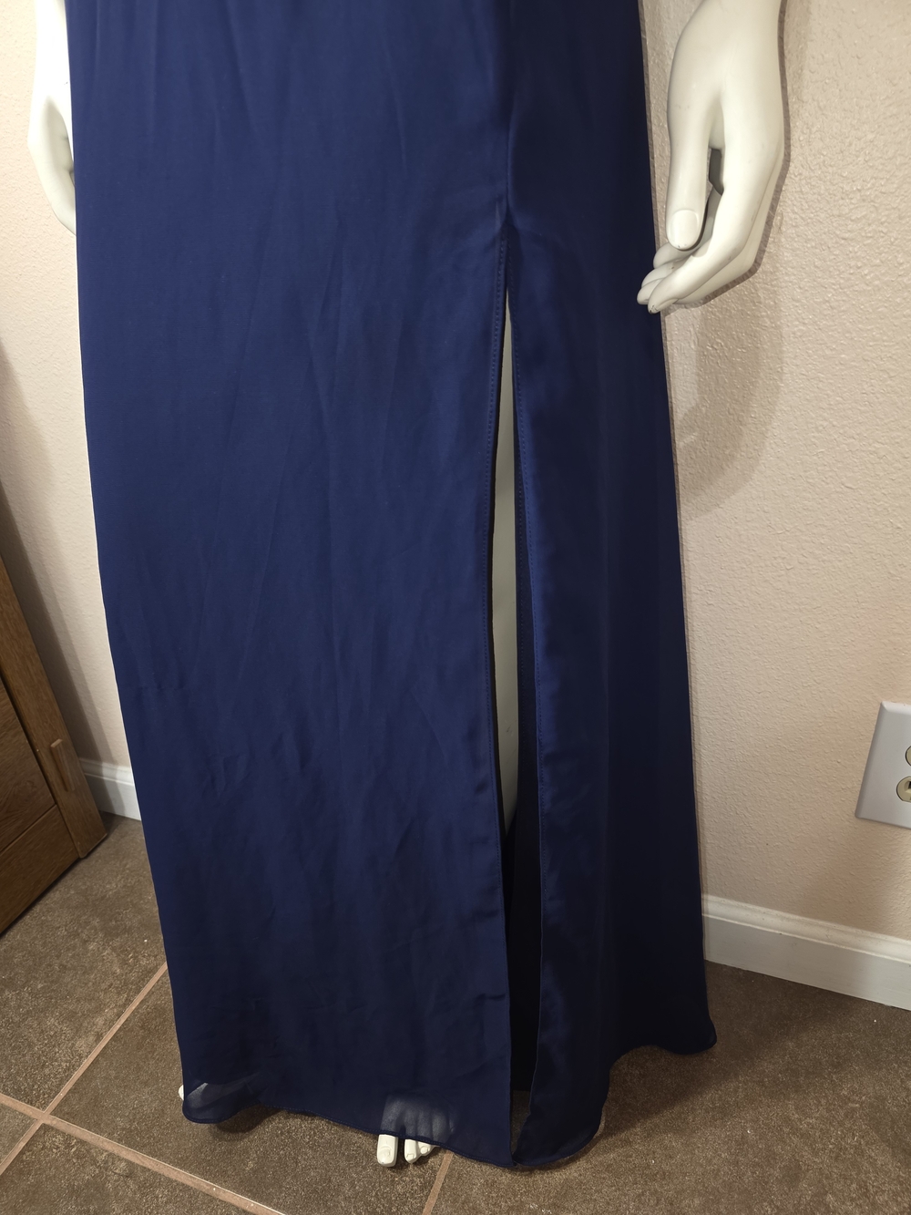 Ever Pretty Navy Blue High-Low Ruffle Gown - Picture 3 of 7